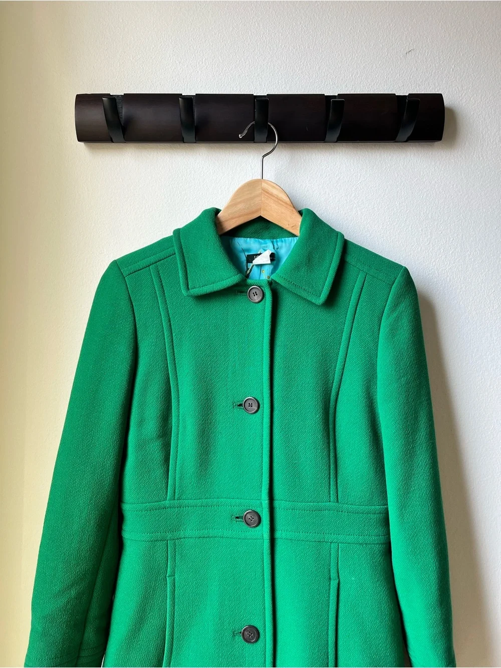 J Crew Green Lady Day Wool Coat Size 4